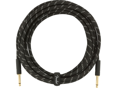 Deluxe Instrument Cable, Straight/Straight, 5.5m, Black Tweed