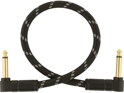Deluxe Series Instrument Cable Angle/Angle 1' Black Tweed