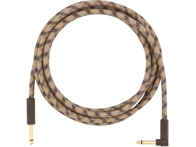 Festival Instrument Cable Straight/Angle 3m Pure Hemp Brown Stripe