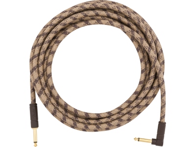 Festival Instrument Cable Straight/Angle 5.5m Pure Hemp Brown Stripe