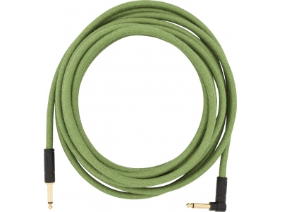 Festival Instrument Cable - Straight/Angle 5.5m - Pure Hemp - Green