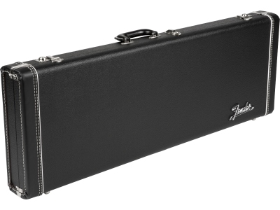 G&G Deluxe Strat/Tele Hardshell Case Black with Orange Plush Interior Fender Amp Logo