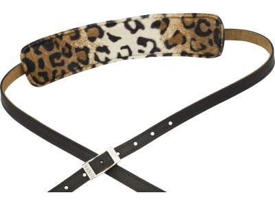 Joe Strummer Vintage Saddle Strap Black/Leopard 2.5