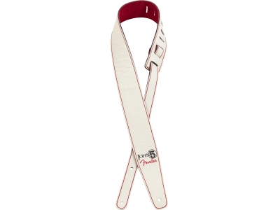 John 5 Leather Strap White and Red