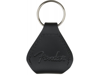 Leather Pick Holder Keychain Black