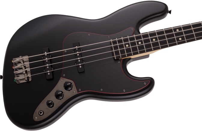Fender Made in Japan Limited Hybrid II Jazz Bass®, Noir, Rosewood Fingerboard, Black