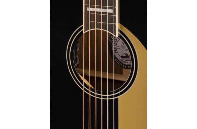 Fender Malibu Vintage, Ovangkol Fingerboard, Gold Pickguard, Black