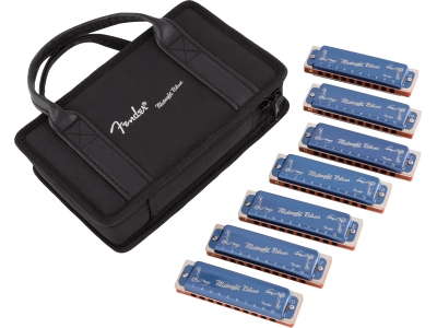 Midnight Blues Harmonica Pack of 7 with Case