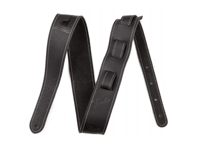 Monogrammed Leather Strap Black 2