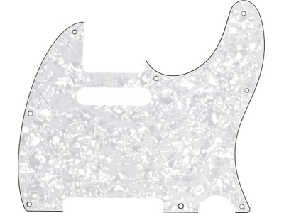 Pickguard Telecaster 8-Hole Mount White Pearl 4-Ply