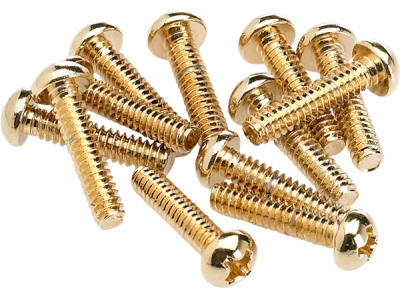 Pickup and Selector Switch Mounting Screws (12) (Gold)