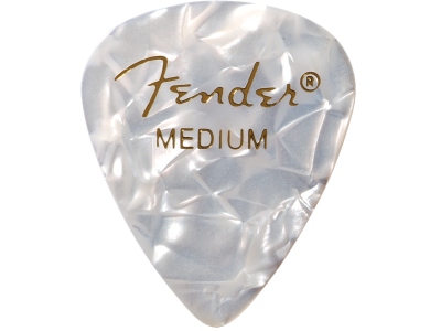 Premium Celluloid 351 Shape Picks Medium White Moto 12-Pack