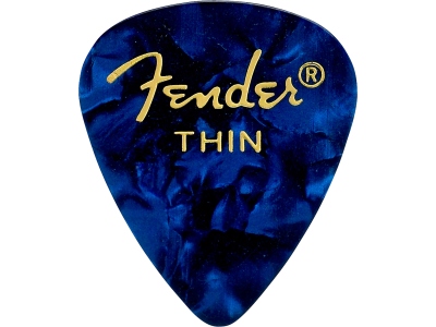 Premium Celluloid 351 Shape Picks Thin Blue Moto 12-Pack
