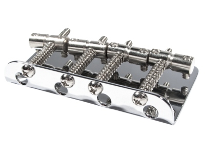 Pure Vintage '70s Jazz Bass Bridge Assembly Chrome