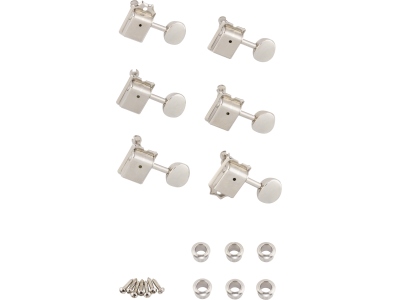 Pure Vintage Guitar Tuning Machines Nickel/Chrome (6)