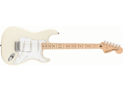 Affinity Series Stratocaster Maple Fingerboard White Pickguard Olympic White