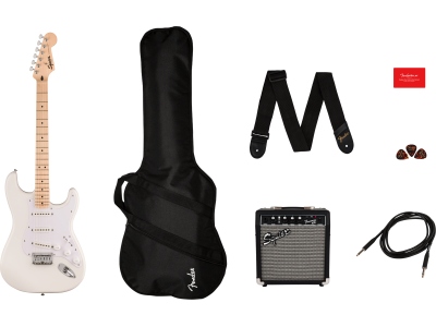 Sonic Stratocaster Pack Arctic White Frontman 10G