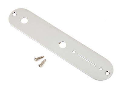 Vintage Telecaster Control Plate 2-Hole (Chrome)