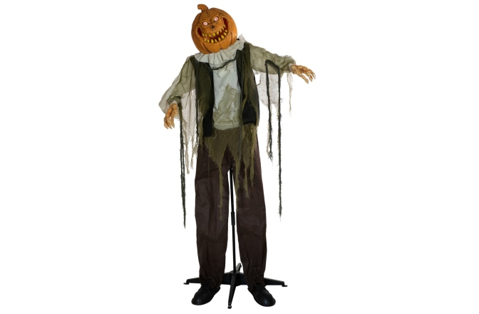 Figura animată Europalms Halloween Figure Pumpkin Man, animated, 170cm
