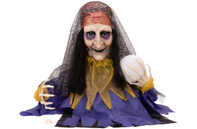 Figurină ghicitoare Europalms Halloween Figure Fortune Teller, animated 50cm