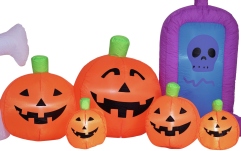Figurină gonflabilă Europalms Halloween Inflatable Figure Ghost with Pumpkin, animated, 244cm