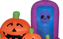 Figurină gonflabilă Europalms Halloween Inflatable Figure Ghost with Pumpkin, animated, 244cm