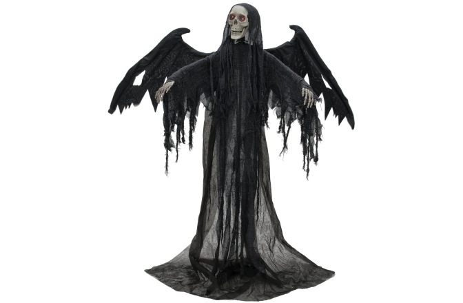 Figurină schelet  Europalms Halloween Black Angel, 175x100x66cm