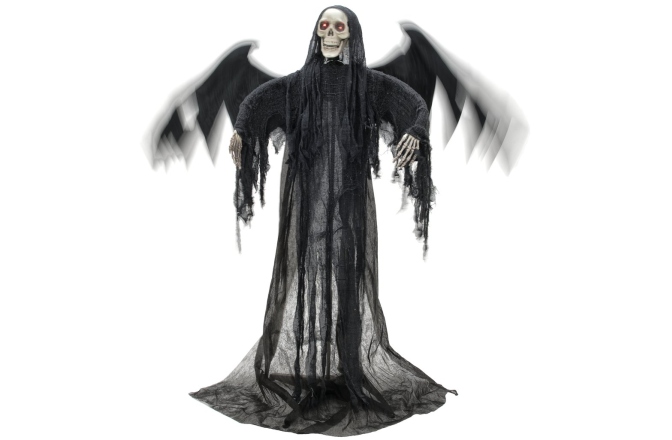 Figurină schelet  Europalms Halloween Black Angel, 175x100x66cm