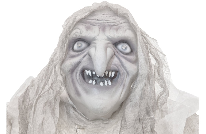 Figurină vrăjitoare Europalms Halloween Witch, white, 170x50x20cm