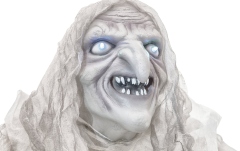 Figurină vrăjitoare Europalms Halloween Witch, white, 170x50x20cm