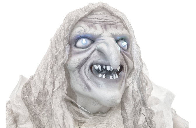 Figurină vrăjitoare Europalms Halloween Witch, white, 170x50x20cm