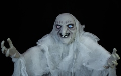 Figurină vrăjitoare Europalms Halloween Witch, white, 170x50x20cm