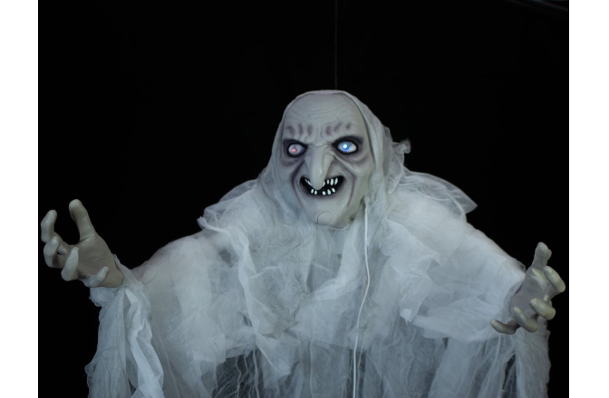 Figurină vrăjitoare Europalms Halloween Witch, white, 170x50x20cm