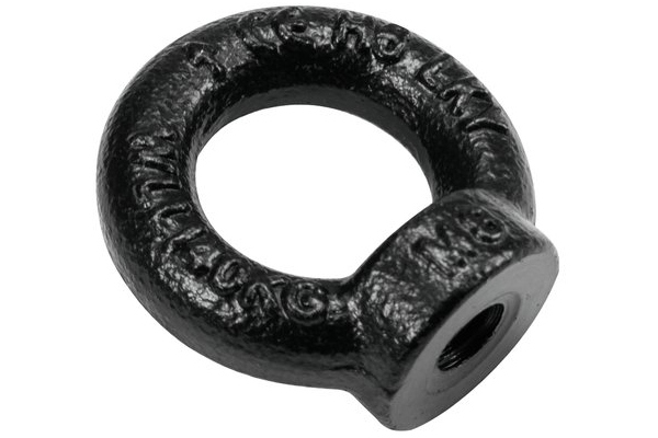Ring Nut M8 black galvanized DIN 582