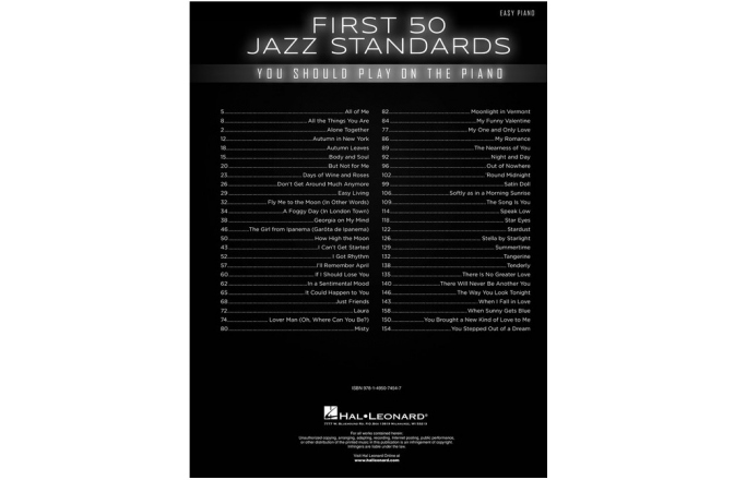 No brand First 50 Jazz Standards You Should Play On Piano