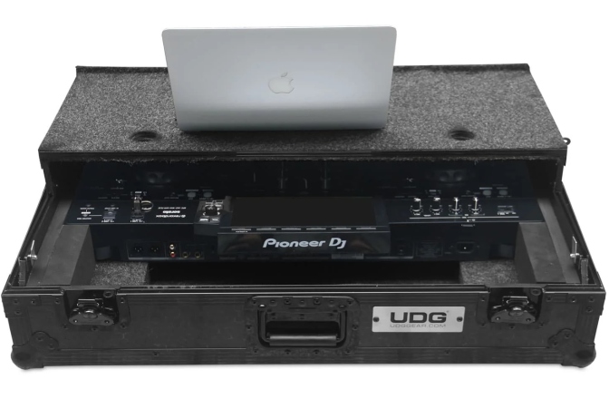 Flightcase console DJ UDG Ultimate Flight Case XDJ-RX3 Plus - Laptop Shelf + Wheels