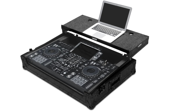 Flightcase console DJ UDG Ultimate Flight Case XDJ-RX3 Plus - Laptop Shelf + Wheels
