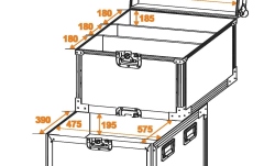 Flightcase cu rotile Roadinger Universal Roadie Case with wheels