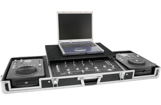 Flightcase DJ pentru CD playere și mixer Roadinger Universal Console DS-1 2xCD/1xM-19 LT bk