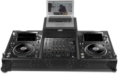 Flightcase echipamente DJ UDG Ultimate Flight Case Set CDJ-3000/A9 Plus - Laptop Shelf + Wheels