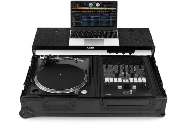 Ultimate Flight Case Turntable & MIxer - Laptop Shelf, + Trolley & Wheels Ultimate Flight Case Turntable & MIxer - Laptop Shelf, + Trolley & Wheels