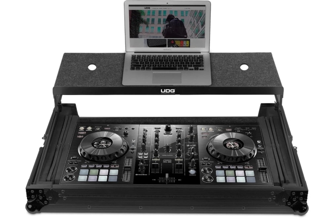 Flightcase pentru console DJ UDG Ultimate Flight Case Multi Format XXL Plus - Laptop Shelf