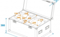 Flightcase PRO pentru 2 x  Eurolite LED TMH-X7 Roadinger Flightcase 2x LED TMH-X7 Moving head
