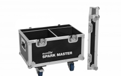 Flightcase PRO pentru 2 x Eurolite Spark Master Roadinger Flightcase 2x Spark Master with wheels