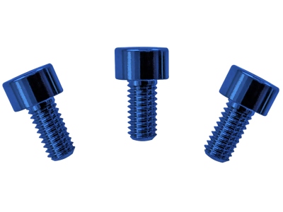 FRNCSBLP - Color Stainless Steel Nut Clamping Screws (3 pcs), Blue