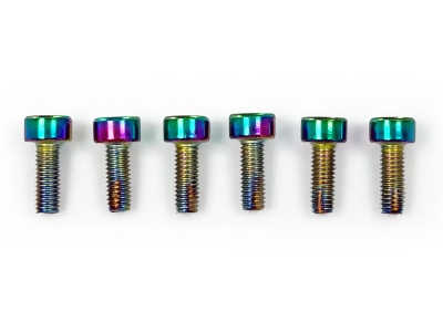 FROSMSBCP - Color Stainless Steel Saddle Mounting Screws (6 pcs), Burnt Chrome