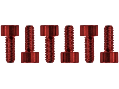  FROSMSRDP - Color Stainless Steel Saddle Mounting Screws (6 pcs), Red