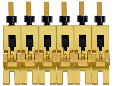  FRP1BSSSG - 1000 Series Pro 6-String Saddle Set - Satin Gold