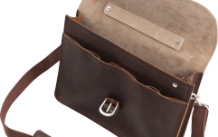 Geantă de Laptop Bigsby Limited Edition Leather Laptop Bag Brown