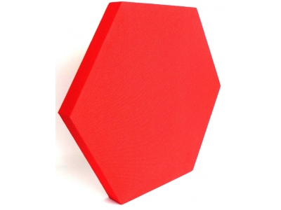 DecoShapes Hexagon Acoustic Panel Large 600x50mm Red EJ076